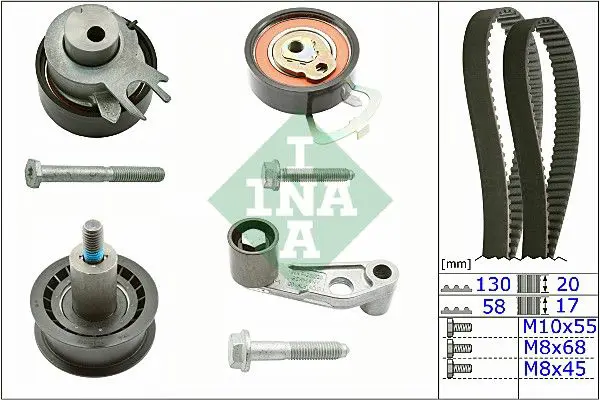 Ina 530008910 Комплект ГРМ SKODA OCTAVIA