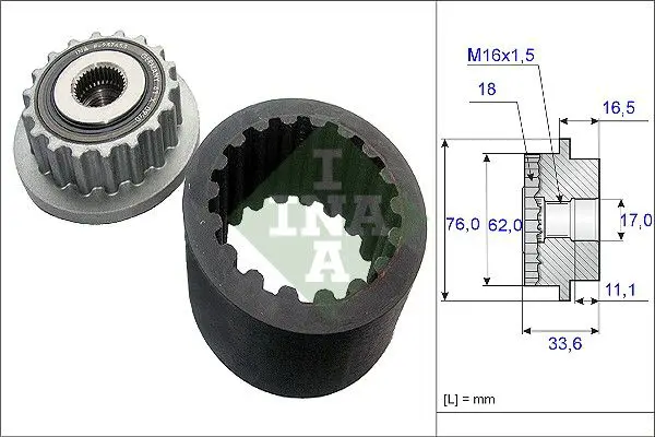 Ina 535018610 Шкив генератора