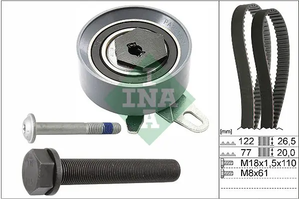 Ina 530040610 Комплект ГРМ VW T4 2.4D 90>