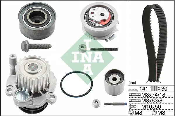 Ina 530040530 Комплект ГРМ с водяным насосом