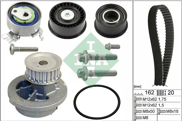 Ina 530044330 Комплект ГРМ с водяным насосом