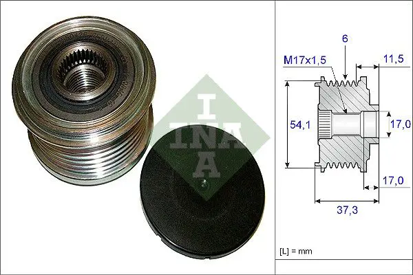 Ina 535014910 Шкив генератора Citroen.
