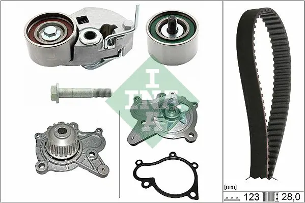 INA 530054230 Комплект ГРМ с водяным насосом