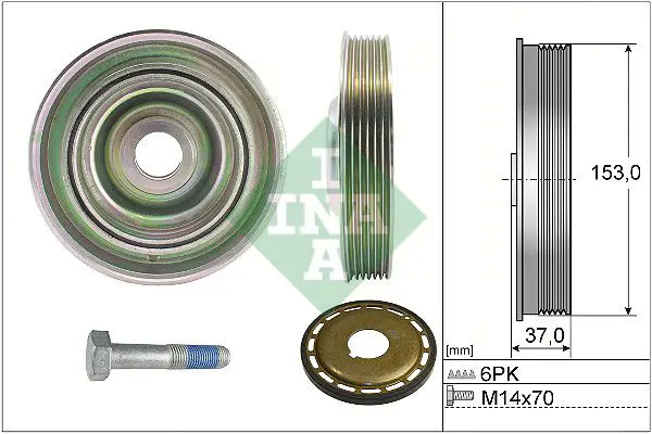 INA 544009721 Шкив коленвала CITROEN: C4
