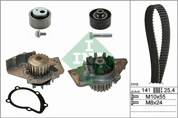 Ina 530047030 Комплект ГРМ с водяным насосом
