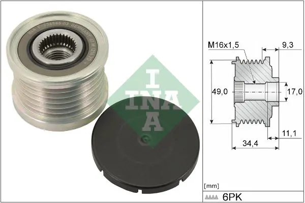 Ina 535007510 Шкив генератора BMW: 3 E46