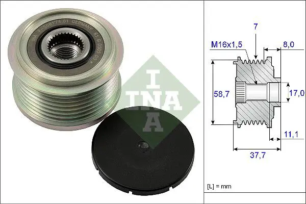 Ina 535012810 Шкив генератора FORD TRANSIT