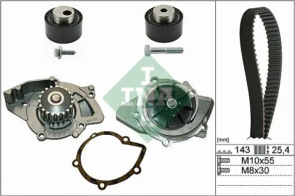 INA 530036830 Комплект ГРМ с водяным насосом