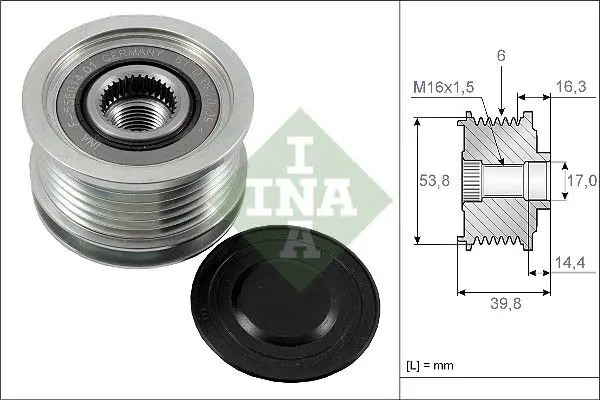 Ina 535017010 Шкив генератора MITSUBISHI