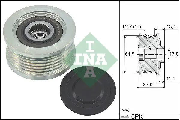 Ina 535002310 Шкив генератора FIAT:
