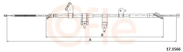 COFLE 171566 Трос, стояночная тормозная