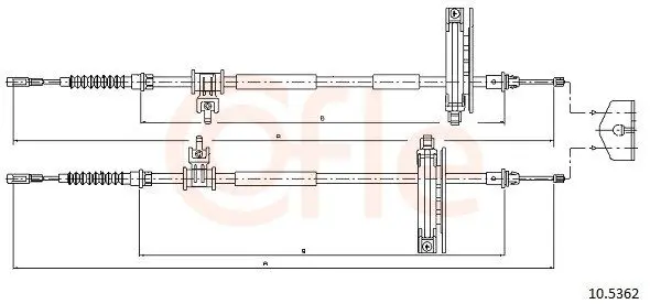 Cofle 92105362 Трос стояночного тормоза FORD: