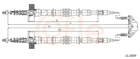 92.11.5859 трос ручника\ Opel Astra G all