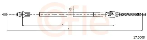 Cofle 92170008 Трос стояночного тормоза лев