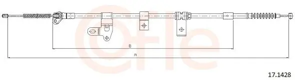Cofle 92171428 Трос стояночного тормоза прав