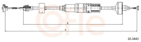 92.10.3443 Трос сцепления автомат.