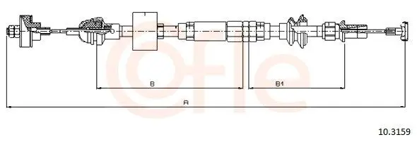 Cofle 92103159 Трос сцепления VW: POLO 94-