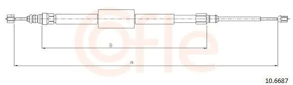 COFLE 92106687 Трос стояночного тормоза задн