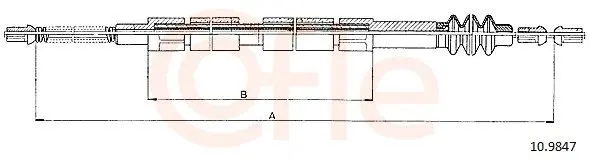 COFLE 92109847 Трос стояночного тормоза MB