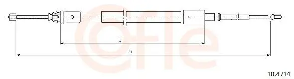 COFLE 92104714 Трос стояночного тормоза задн