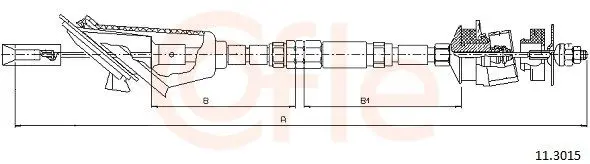 Cofle 92113015 Трос сцепления PEUGEOT:106