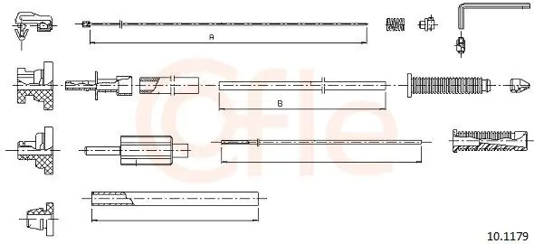 Cofle 92101179 Трос газа комплект CITROEN C5