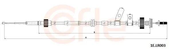 92.1E.LR003 Трос стояночного тормоза для