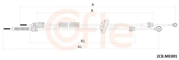 92.2CB.ME001 Трос КПП VW Crafter 06 
