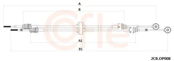 92.2CB.OP008 Трос КПП OPEL Zafira B 5 КПП