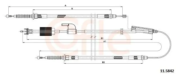 11.5842 Трос ручника ZAFIRA C элект.