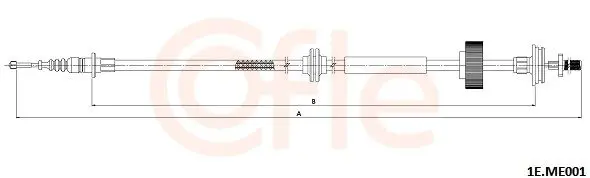 COFLE 1EME001 Cable Pull, parking brake