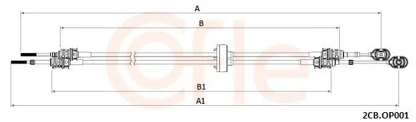 COFLE 2CBOP001 Трос, механическая коробка