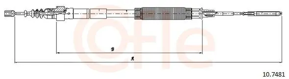 COFLE 92107481 Тросик, cтояночный тормоз