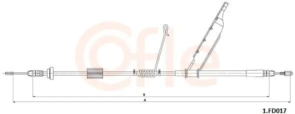 92.1.FD017 Cable Pull, parking brake