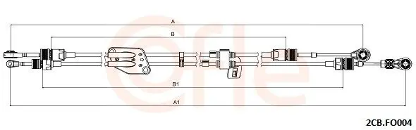 2CB.FO004 Трос, механическая коробка