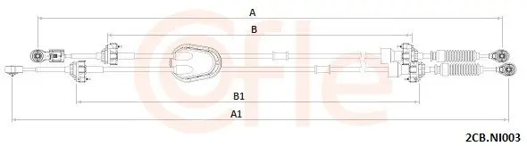 COFLE 2CBNI003 Трос, механическая коробка