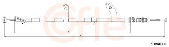 COFLE 921MA008 Трос стояночного тормоза лев