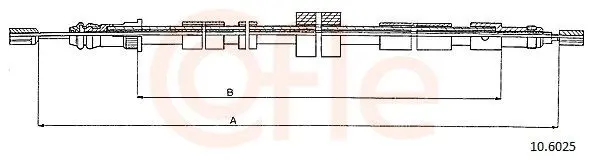COFLE 92106025 Трос стояночного тормоза лев