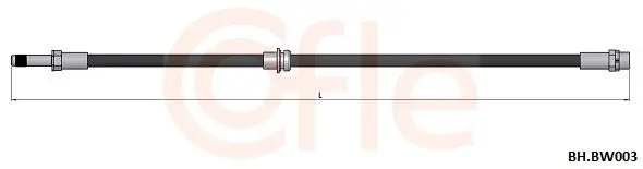 COFLE 92BHBW003 Шланг тормозной задн BMW 3