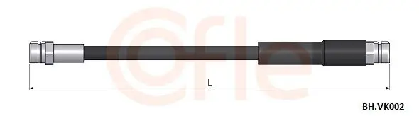 COFLE 92BHVK002 Шланг тормозной задн VAG AUDI