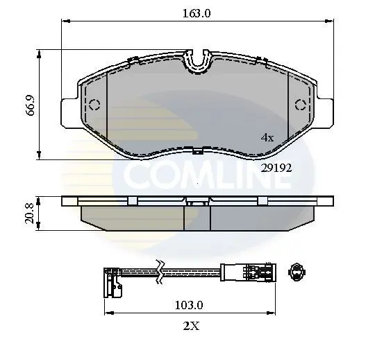 CBP21555 КОЛОДКИ ПЕР VW CRAFTER