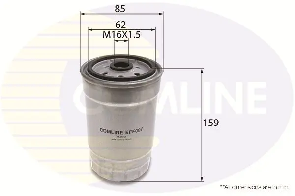 EFF007 ФИЛЬТР ТОПЛ VW 1.5D/1.6D/TD FIAT DUCATO 1.9D/TD/2.