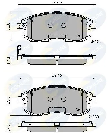CBP32025 КОЛОДКИ ПЕР NIS TEANA 2.0 3.5