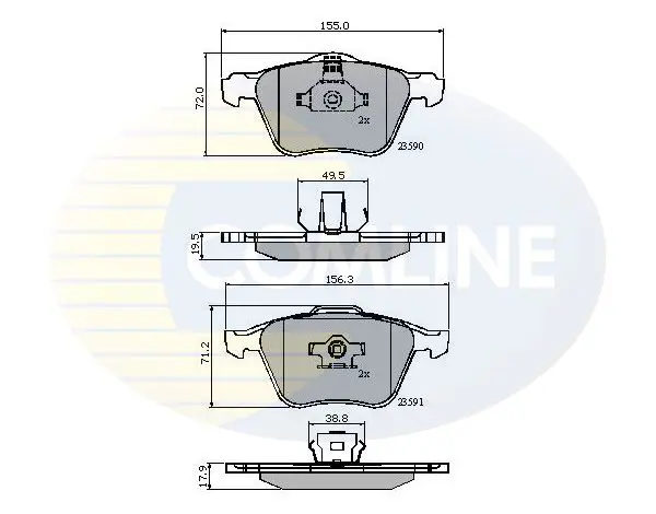 CBP01322 КОЛОДКИ VOL XC90 02 