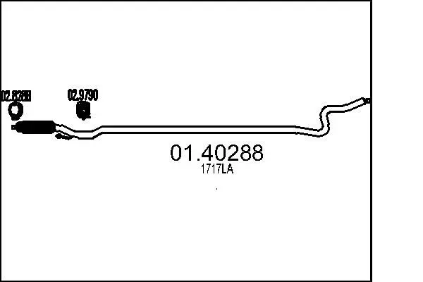 MTS 0140288 Труба выхлопного газа