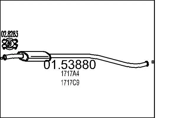 MTS 0153880 Средний глушитель выхлопных