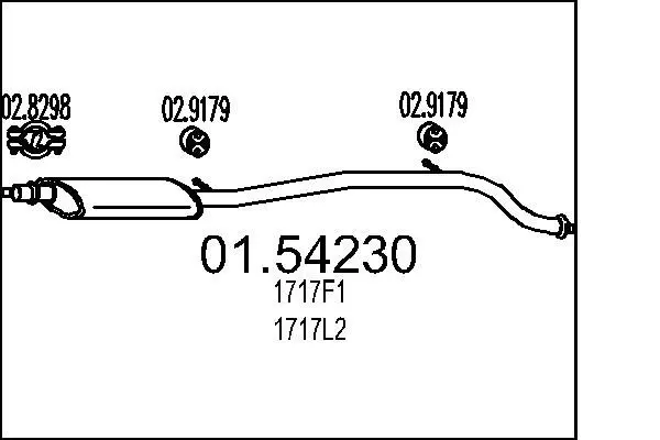 MTS 0154230 Средний глушитель выхлопных