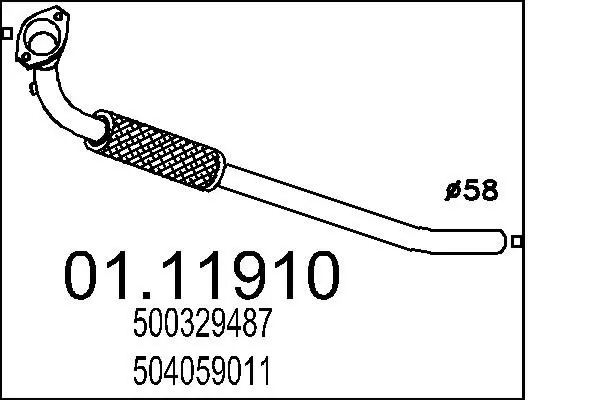 01.11910 Труба выхлопного газа