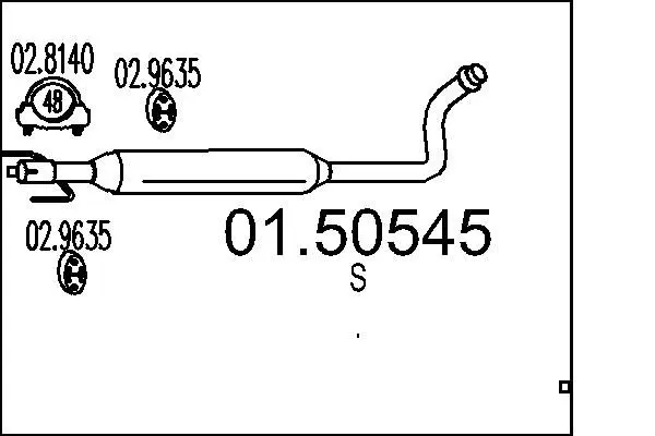 MTS 0150545 Средний глушитель выхлопных