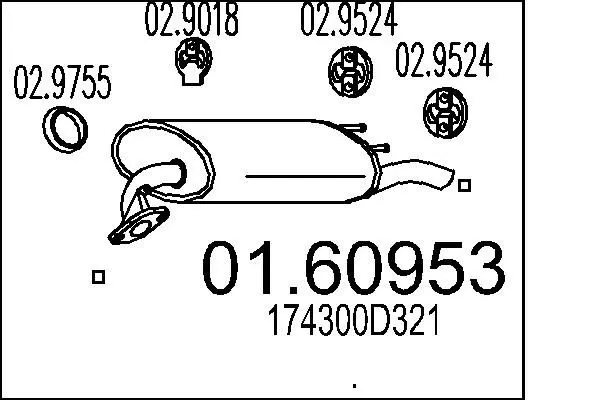 MTS 0160953 Глушитель выхлопных газов